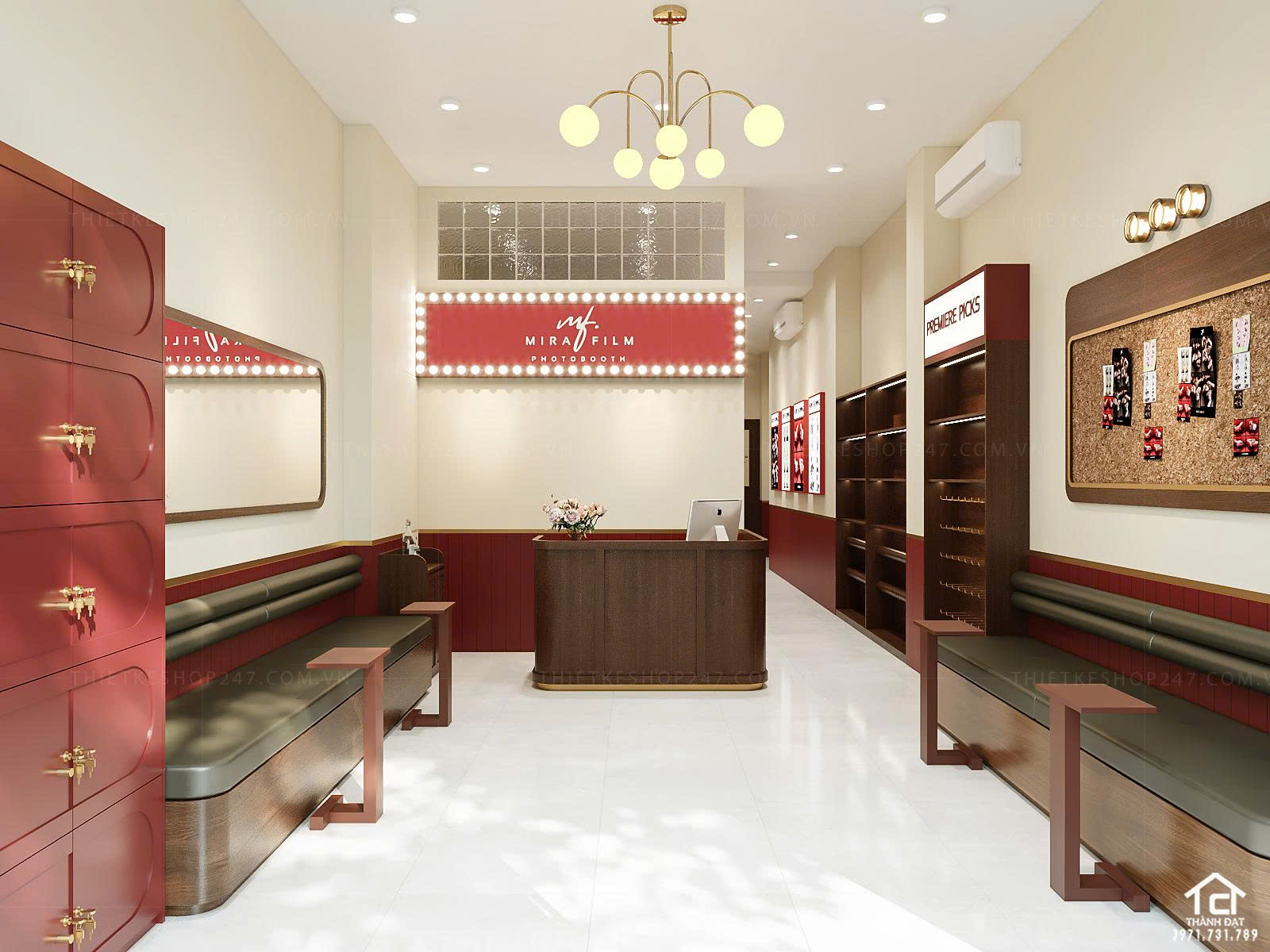 thiết kế tiệm photo booth đẹp và sang