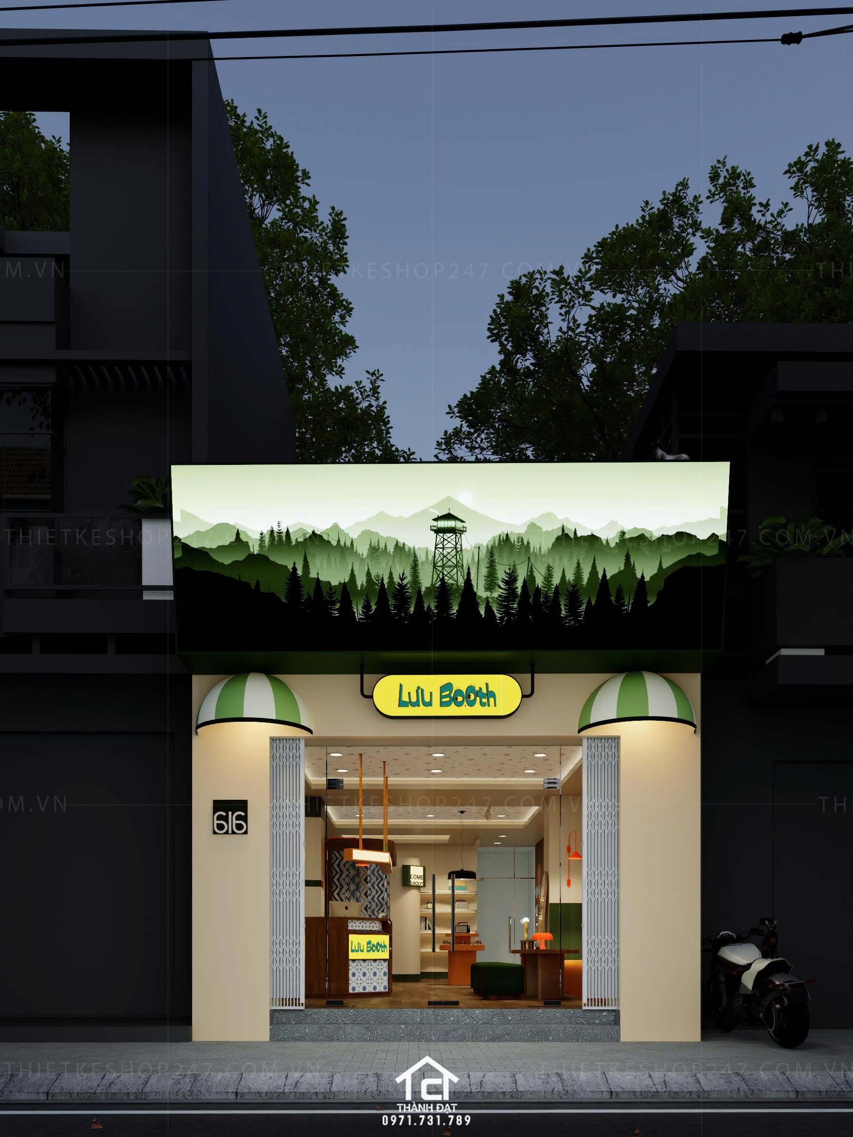 Thiết kế tiệm photo booth đẹp