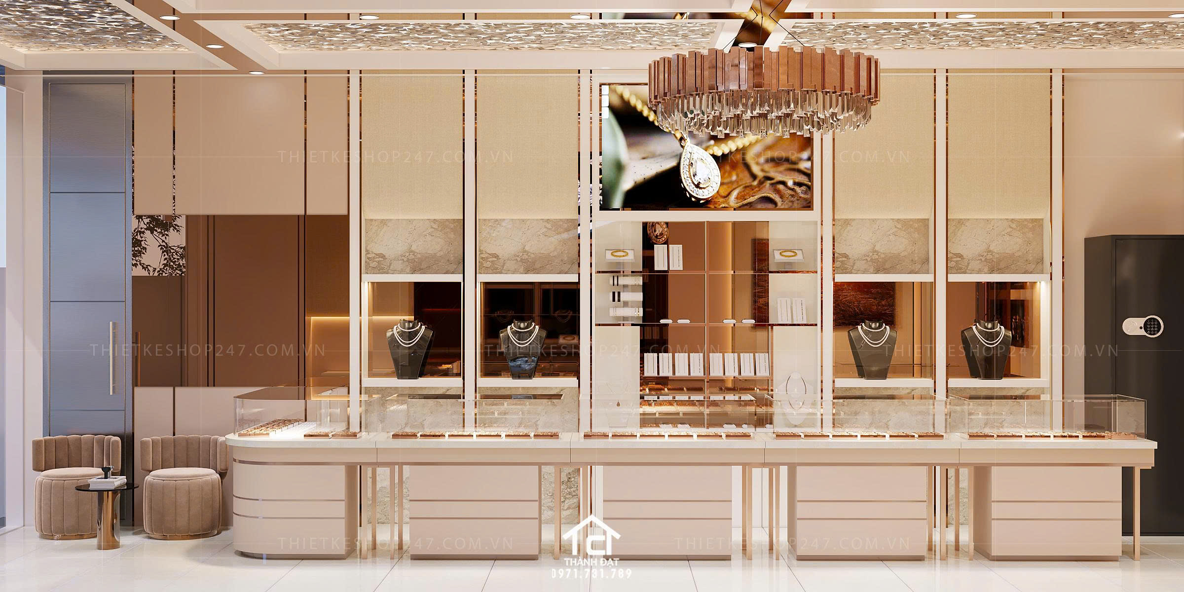 thiết kế tiệm vàng đẹp