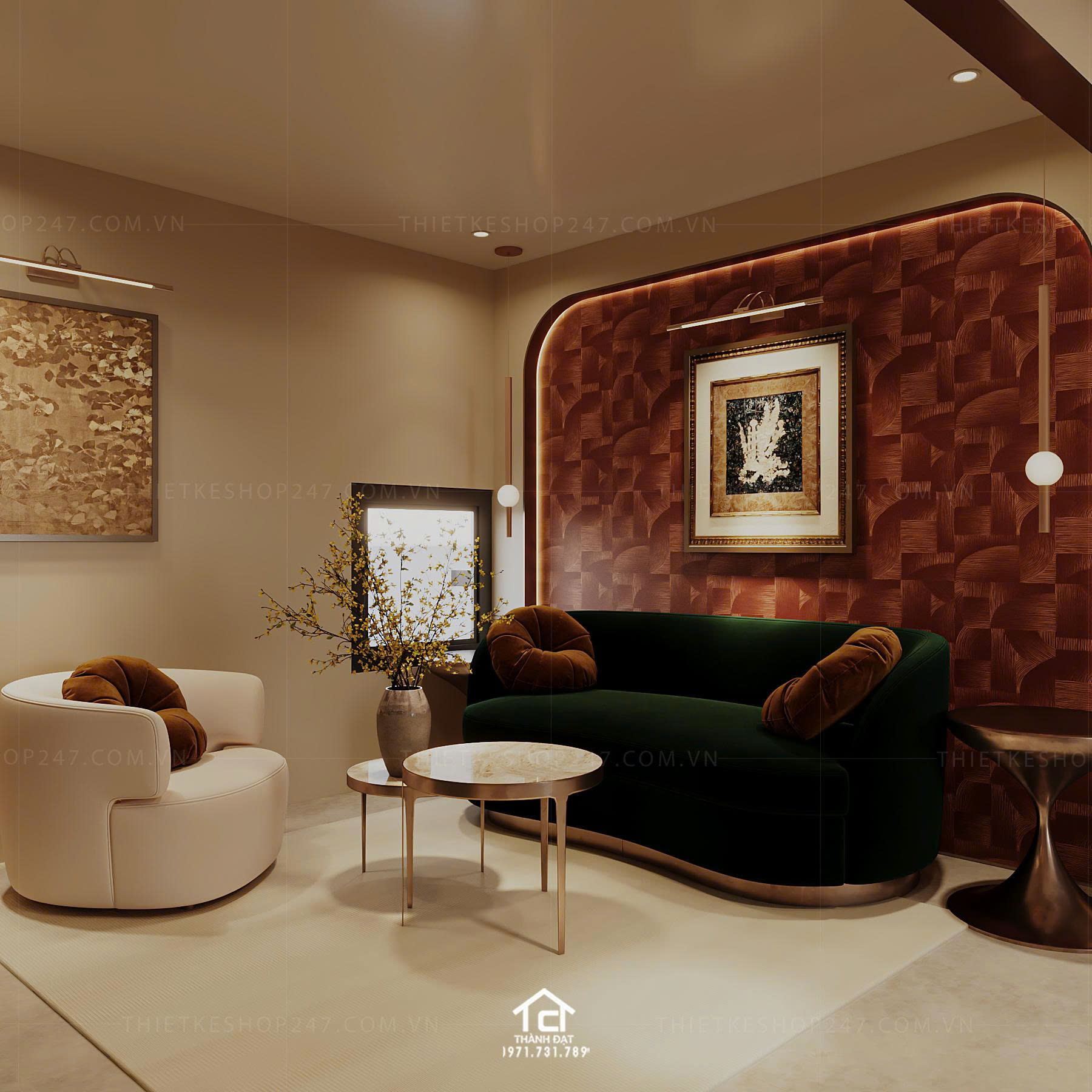 thiết kế tiệm vàng, kim cương đẹp hiện đại