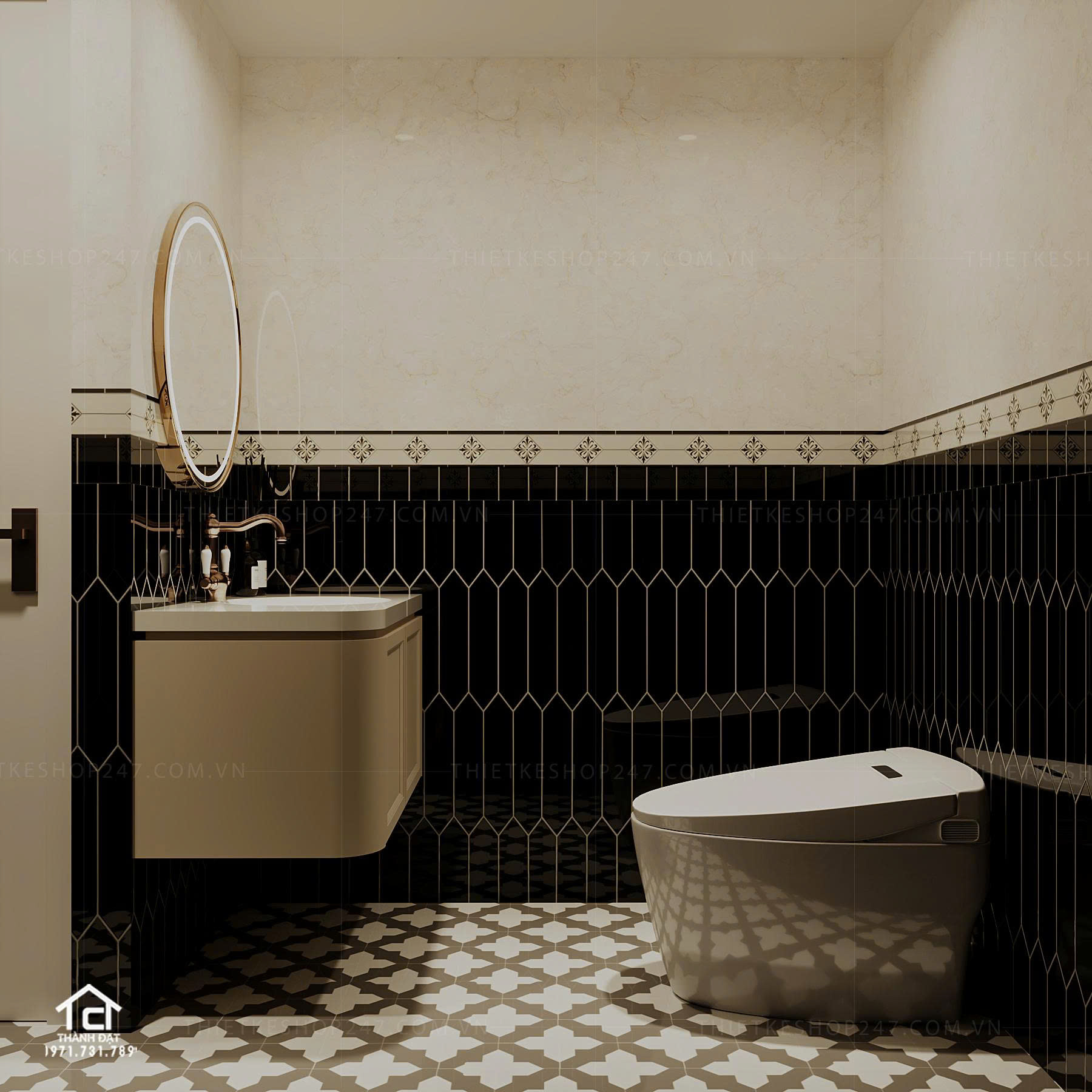 thiết kế tiệm vàng, kim cương đẹp sinh động