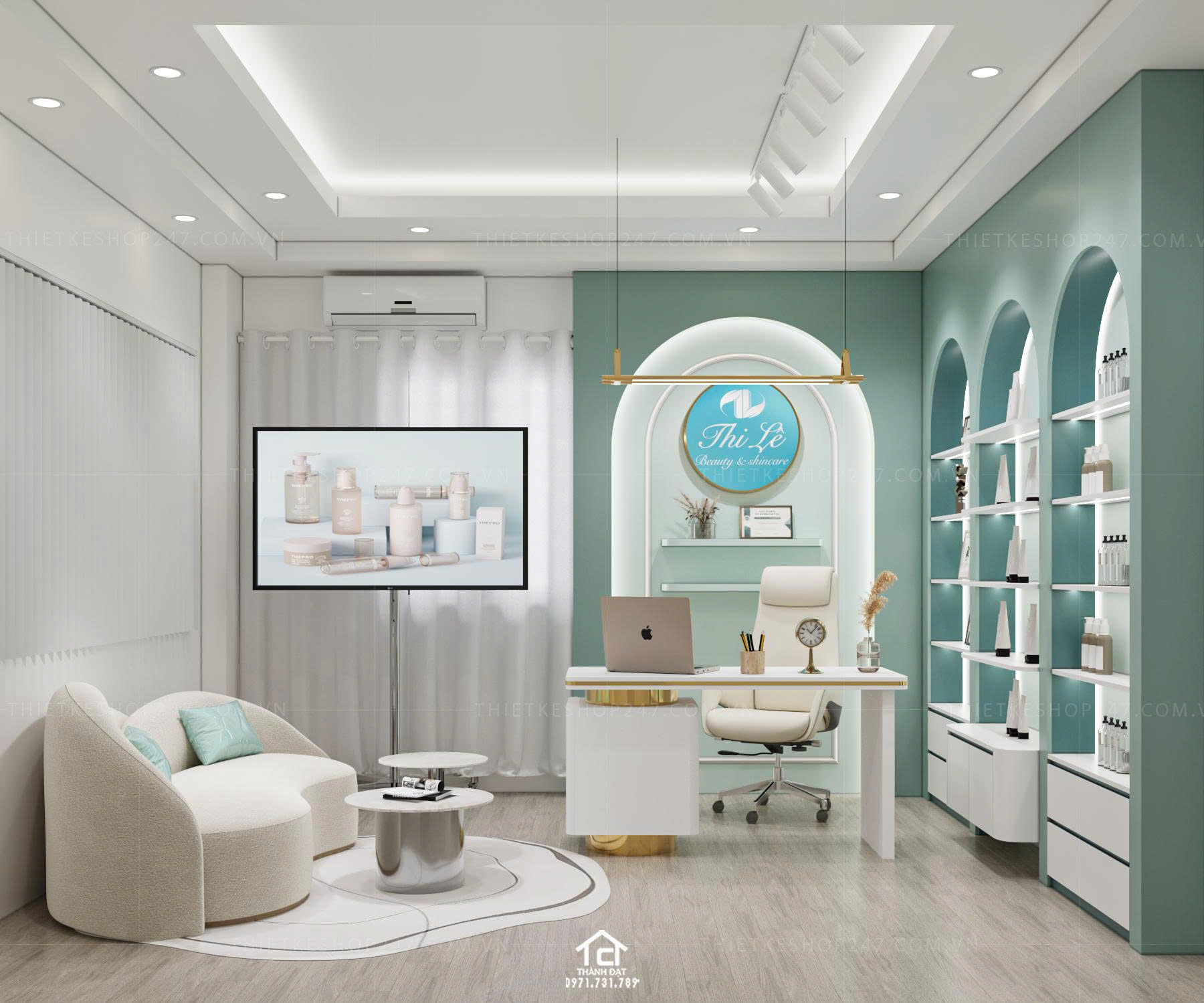 thiết kế vách live stream đẹp