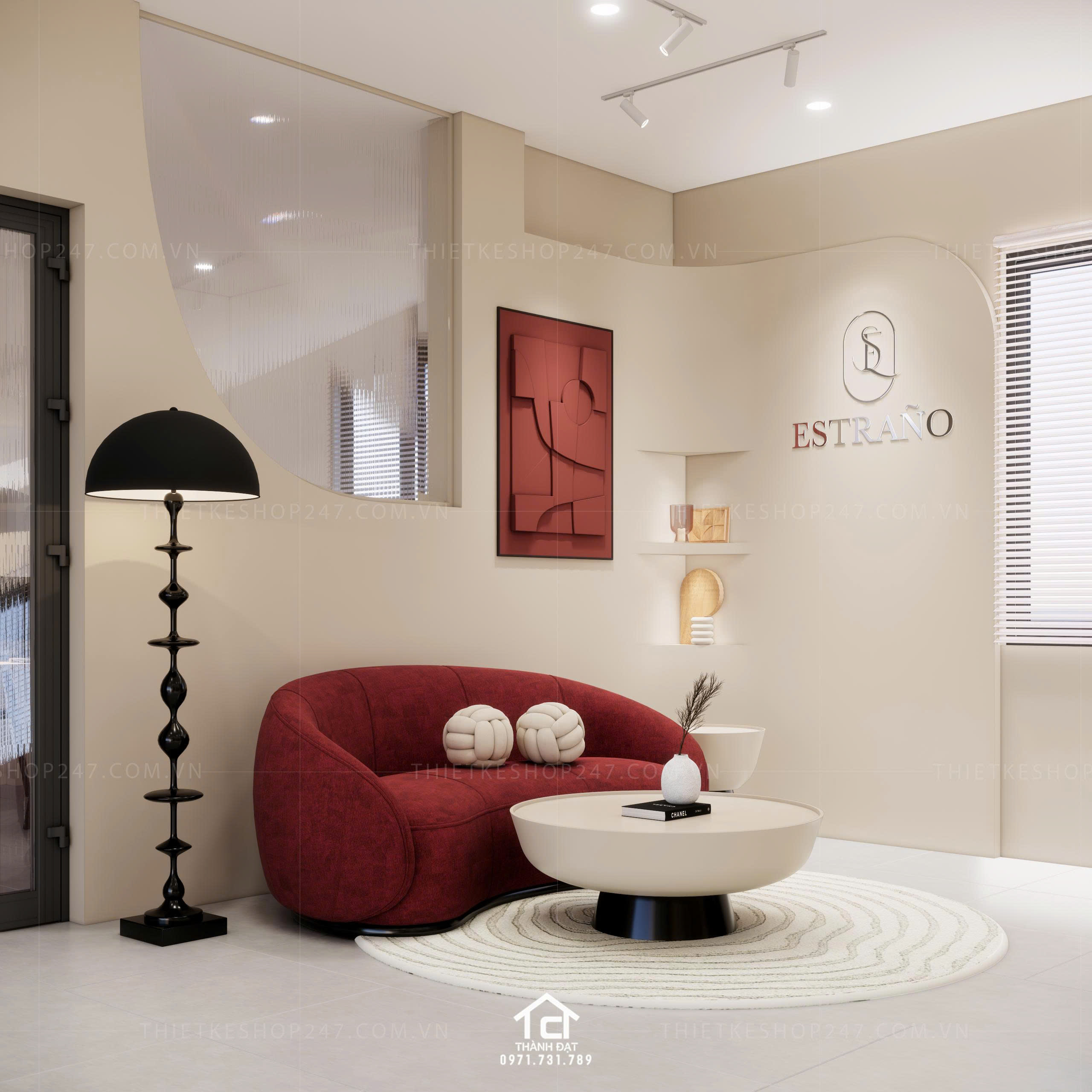 thiết kế vách live stream đẹp năng động