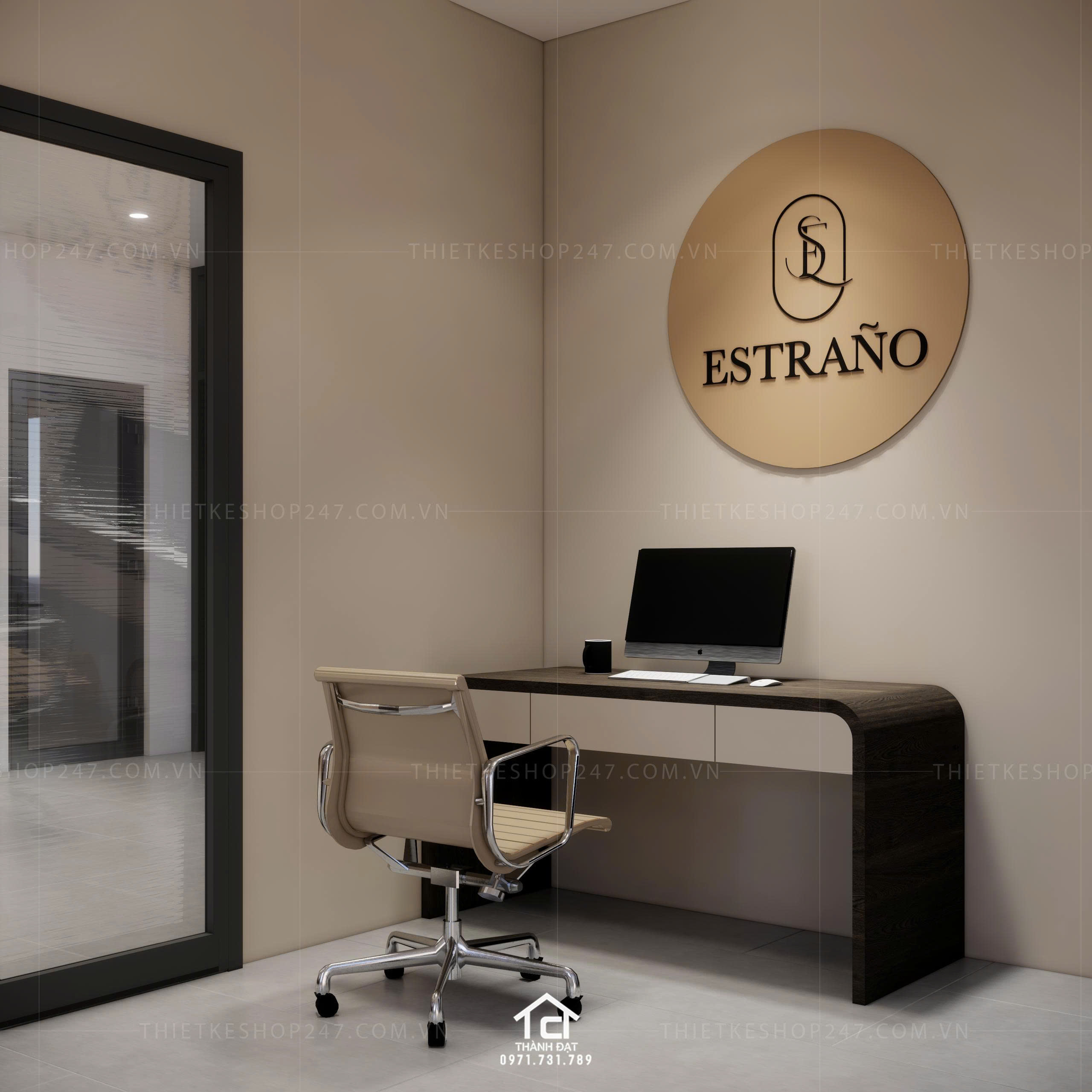 thiết kế vách live stream đẹp sang trọng