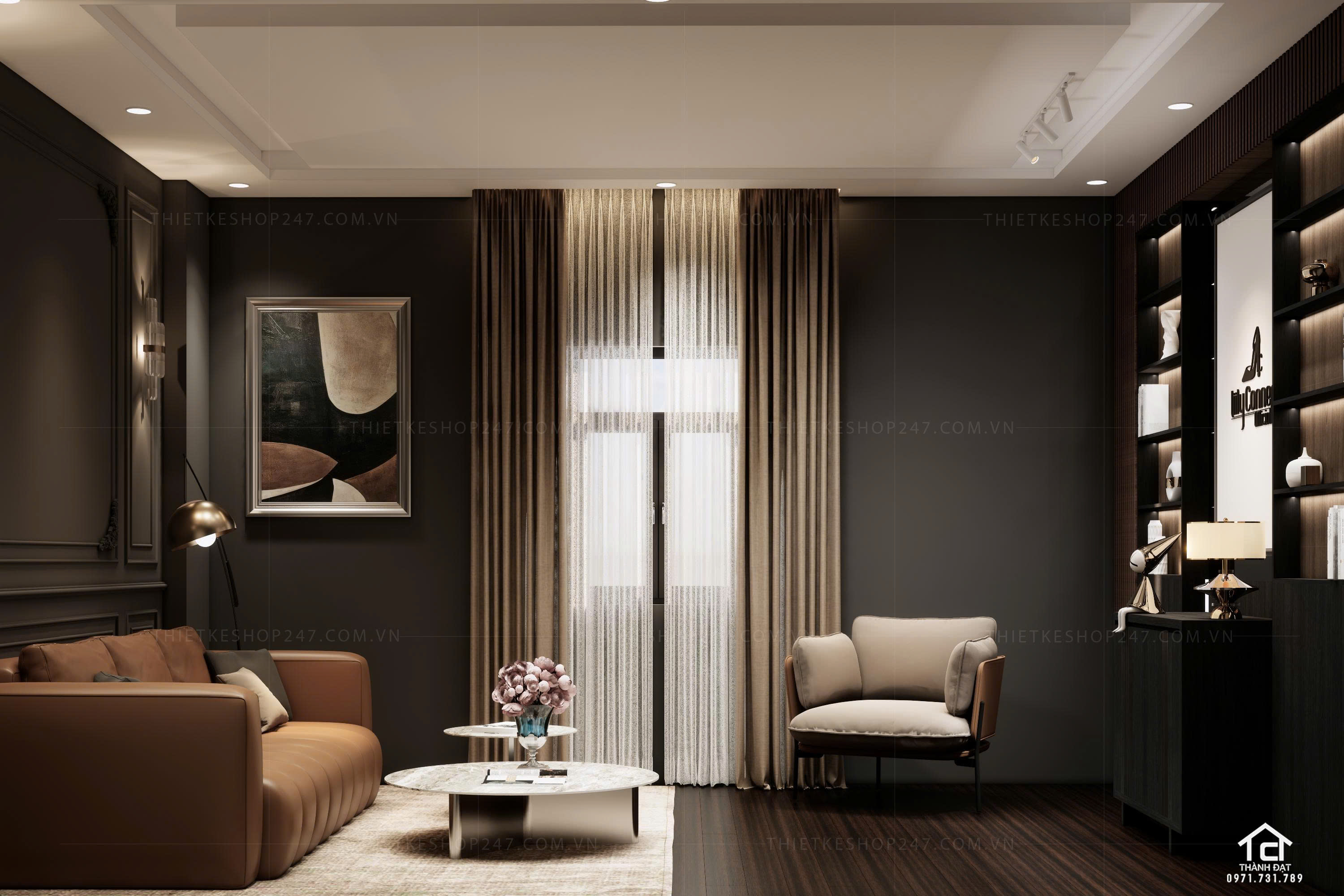 thiết kế vách live stream đẹp