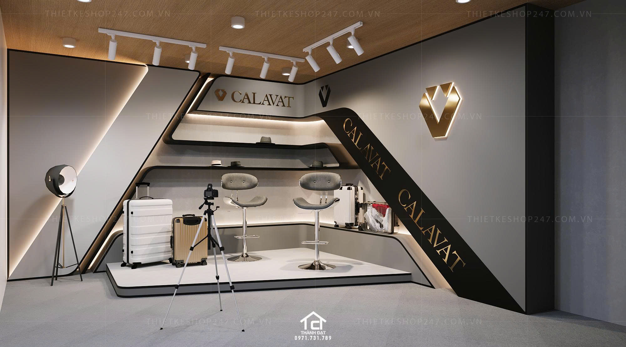 thiết kế vách live stream đẹp 