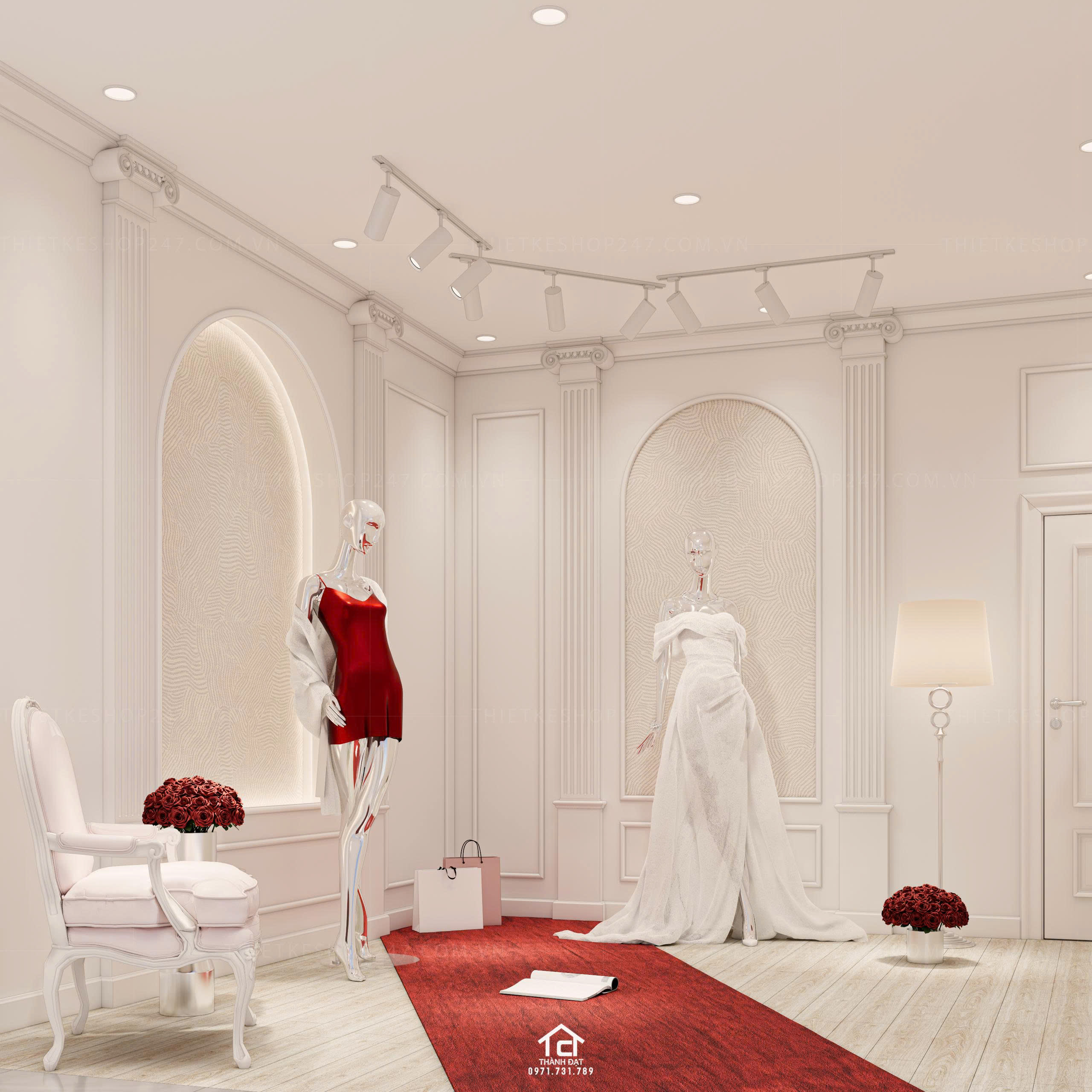 thiết kế vách live stream đẹp hiện đại