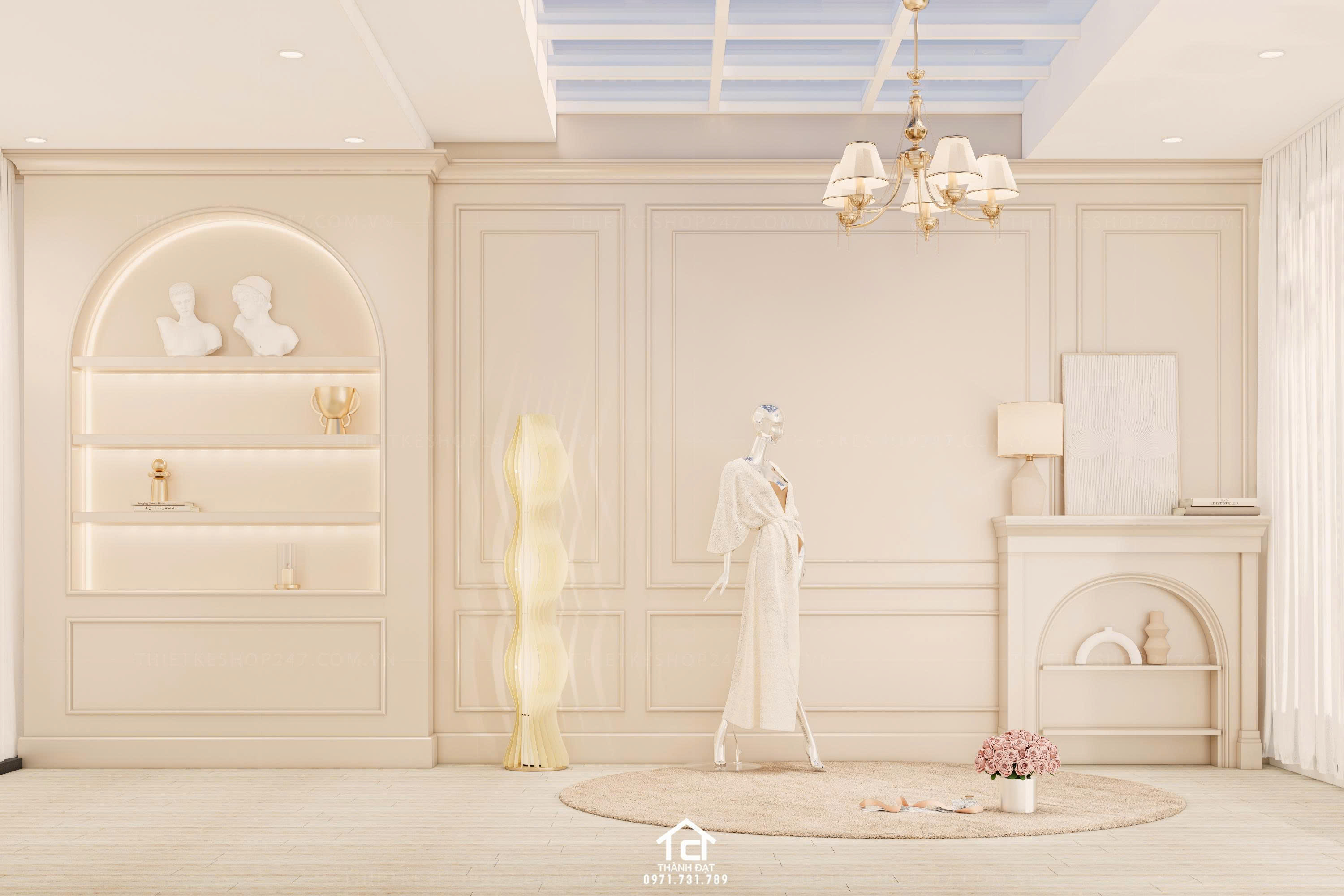 thiết kế vách live stream đẹp thu hút