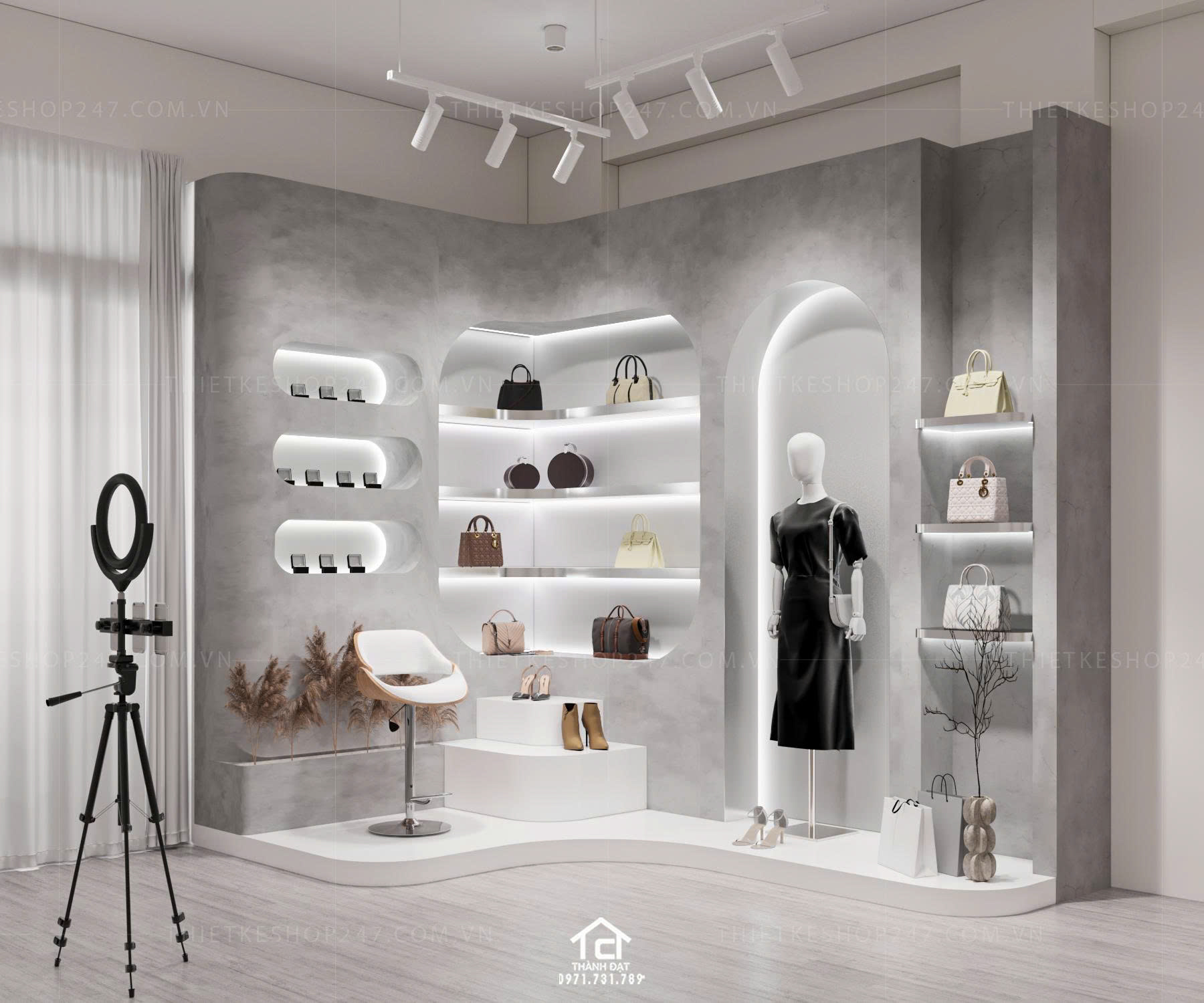 thiết kế vách live stream đẹp