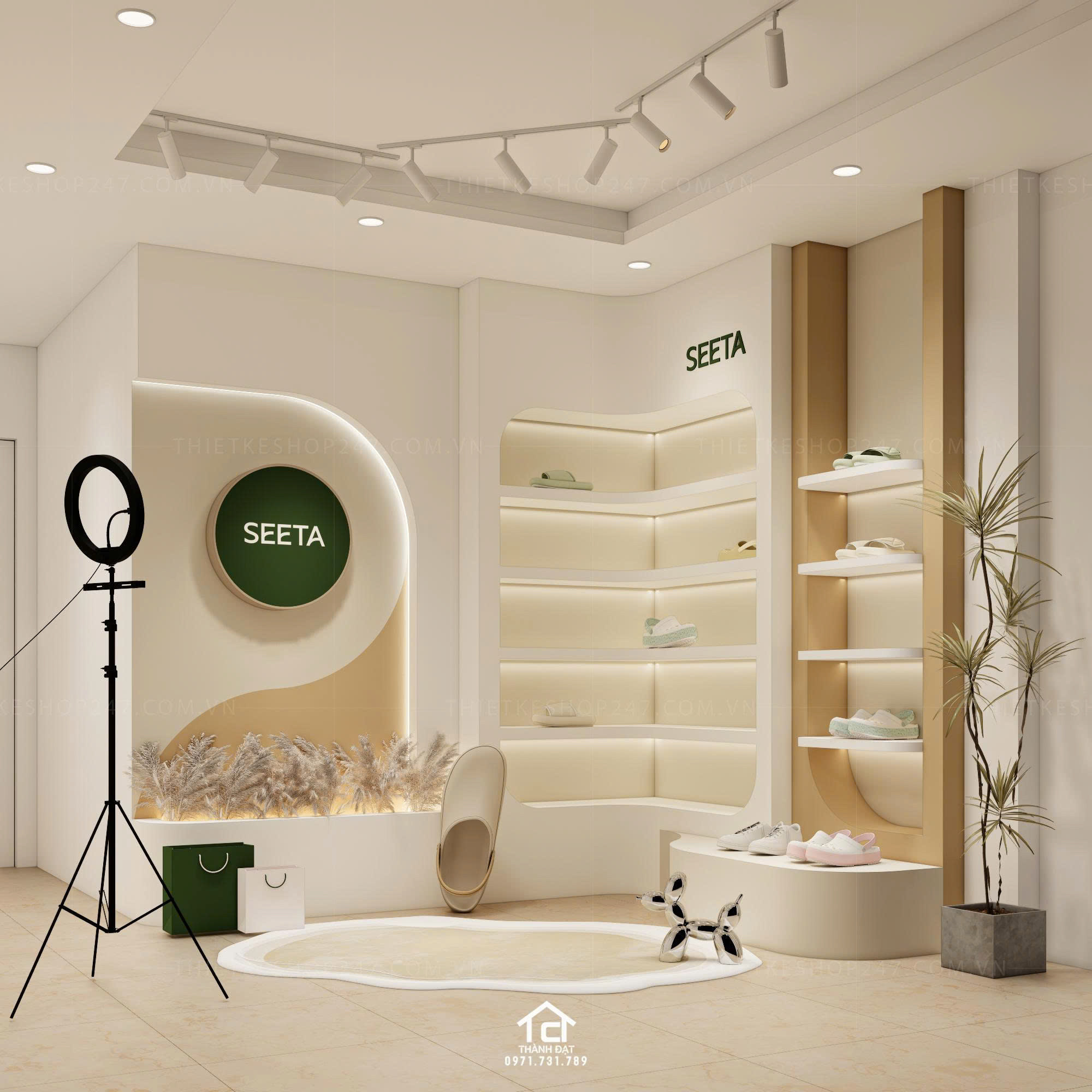 thiết kế vách live stream đẹp