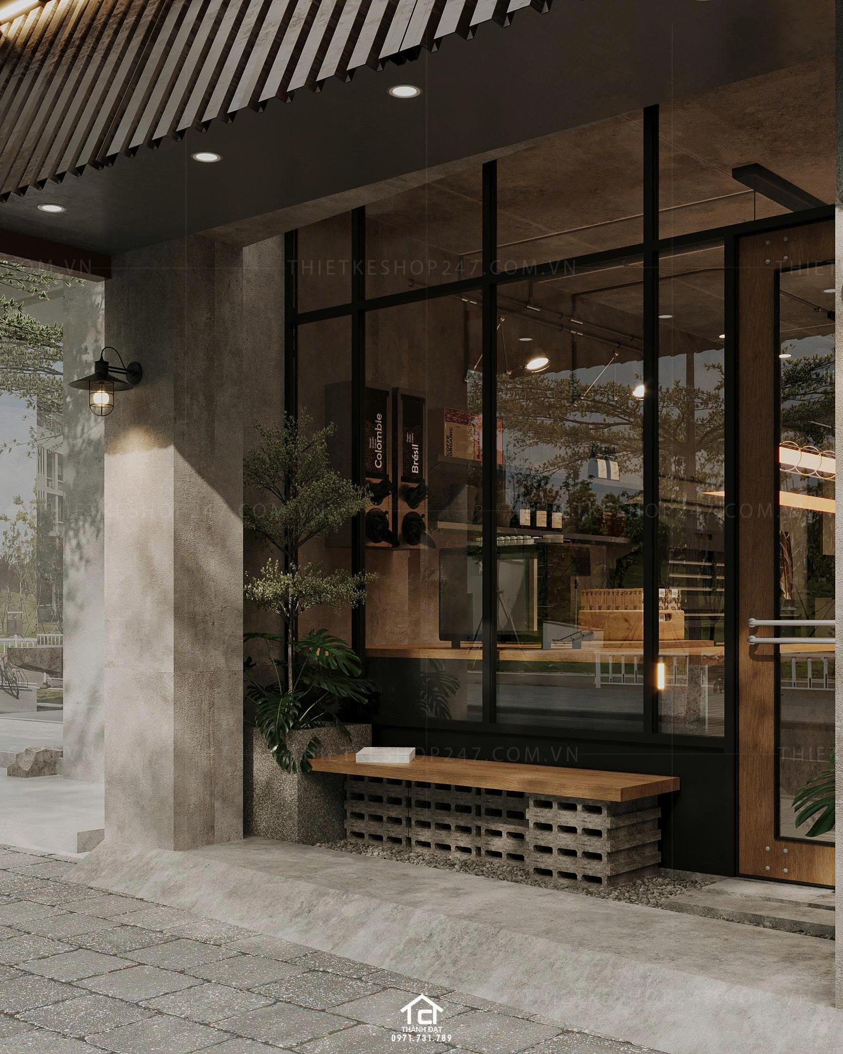 thiết kế xưởng rang cafe đẹp lôi cuốn