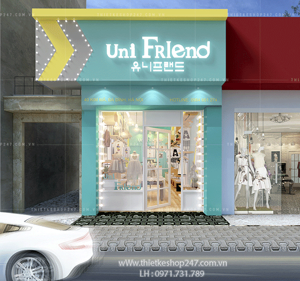 Thiết kế shop thời trang trẻ em đẹp.