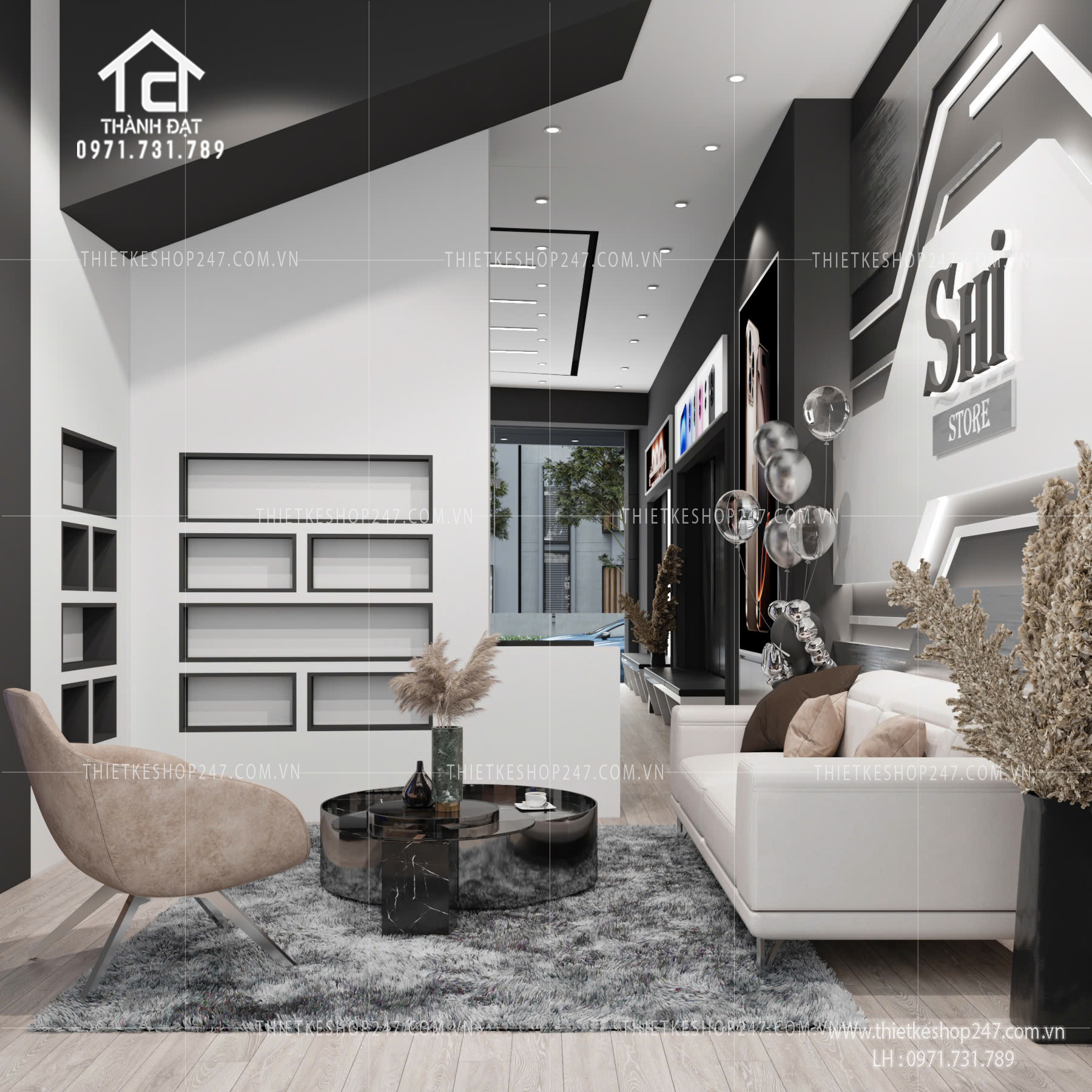thiết kế shop điện thoại đẹp trẻ trung
