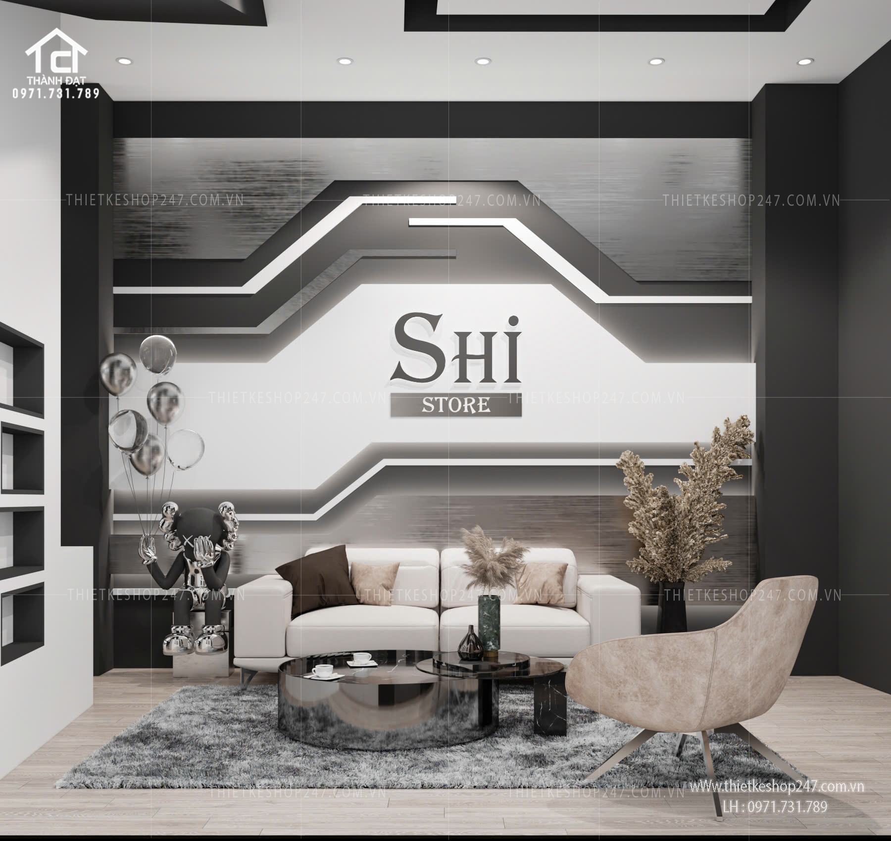 thiết kế shop điện thoại đẹp sinh động