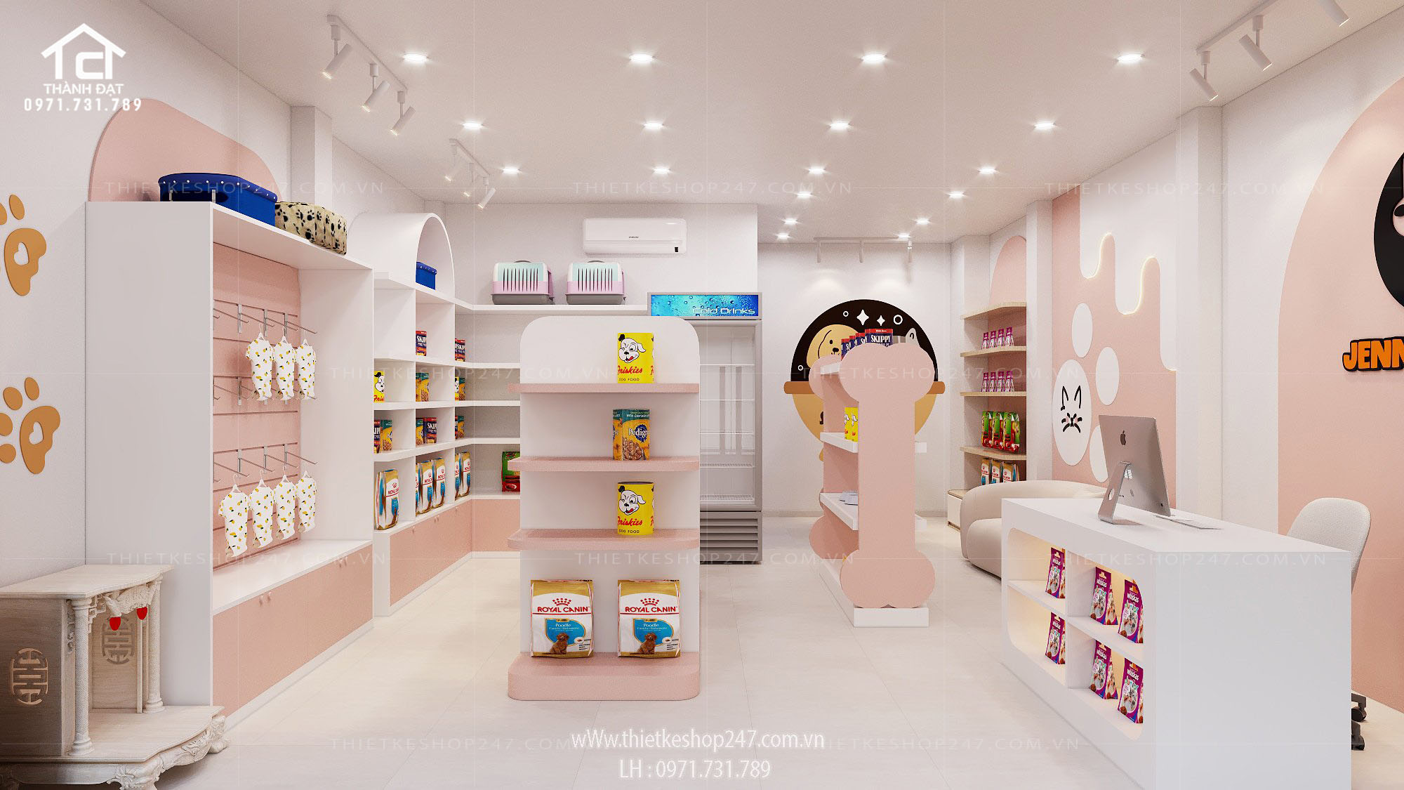Mẫu thiết kế pet shop đẹp nổi bật, không gian sang trọng – JENNYMIAW